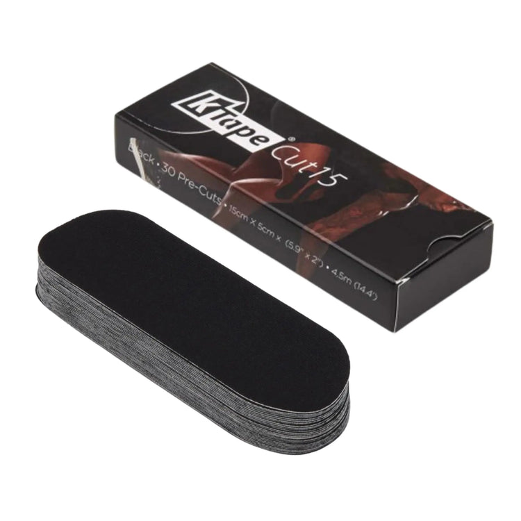 30 Bandes taping prédécoupées - 15 cm - K-Tape Cut K-Tape  Noir