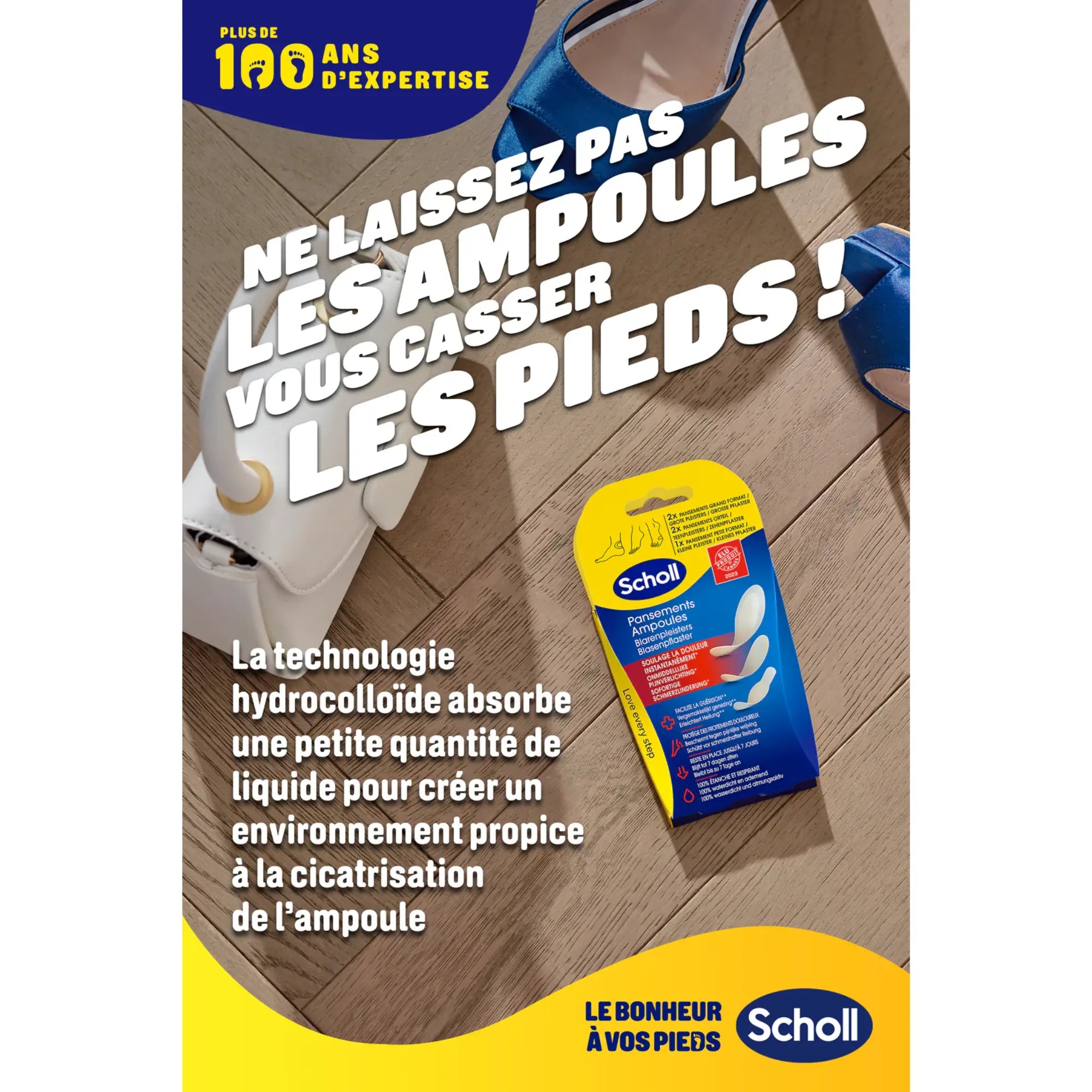 5 Pansements Mix Hydrocolloïdes Talons/Orteils - Scholl Scholl 