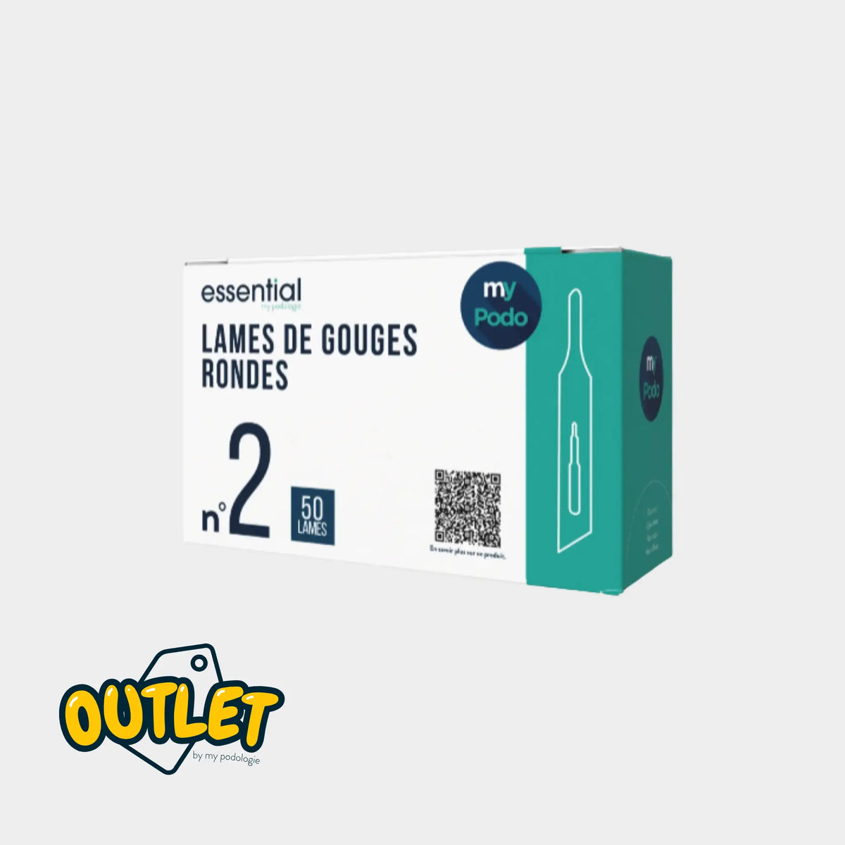 50 Lames de gouges stériles - Rondes - Essential by My Podologie // Date courte Expert 