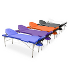 Folding aluminum massage table 194 x 70 cm with reclining backrest - 5 colors
