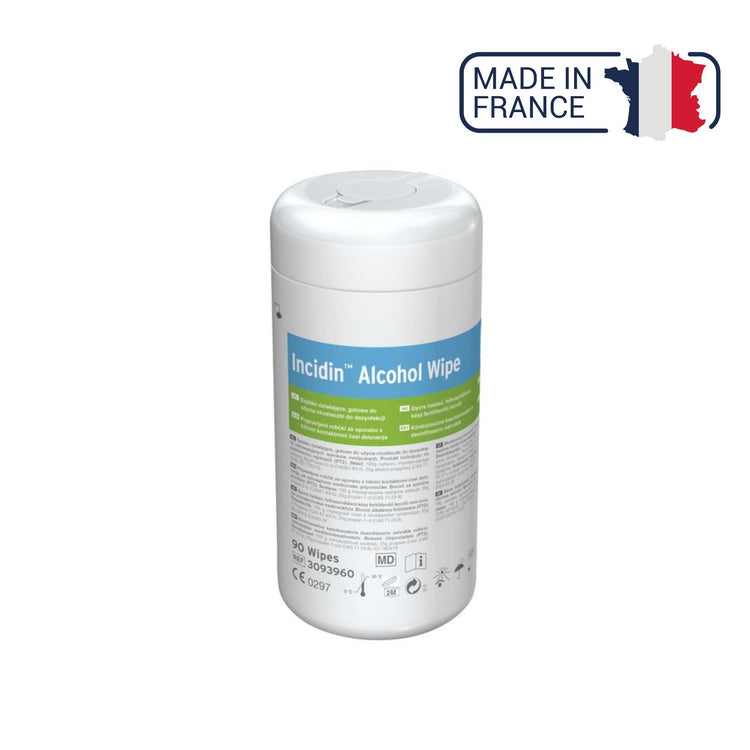 90 Lingettes Désinfectantes Incidin Alcohol Wipes - Boîte ou recharge - Ecolab by Anios Anios 