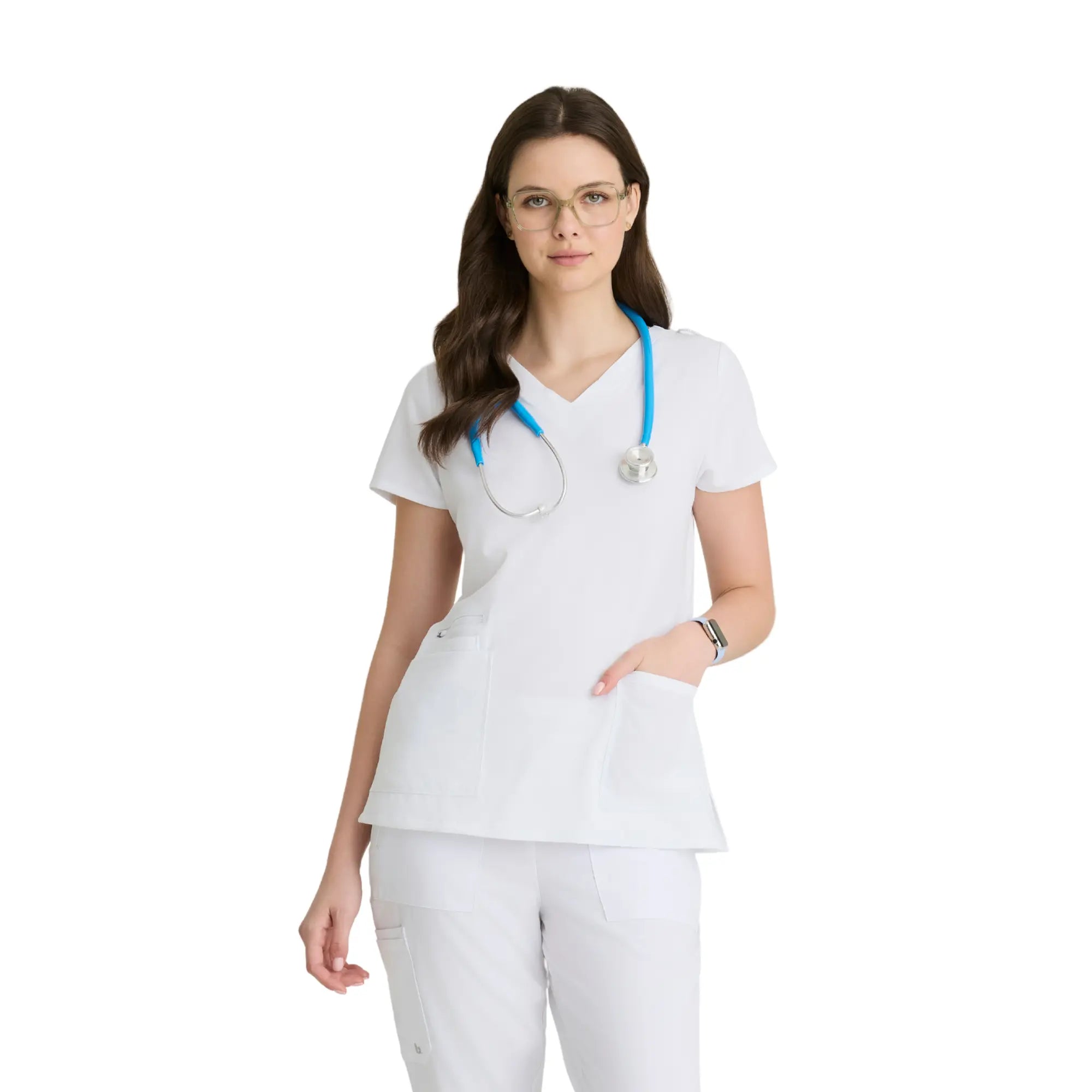 Aria - Tunique col V - Femme - Barco Unify BARCO  Blanc / XL