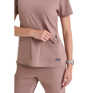 Aura - Tunique col V - Femme - Grey’s Anatomy Stretch Grey’s Anatomy 