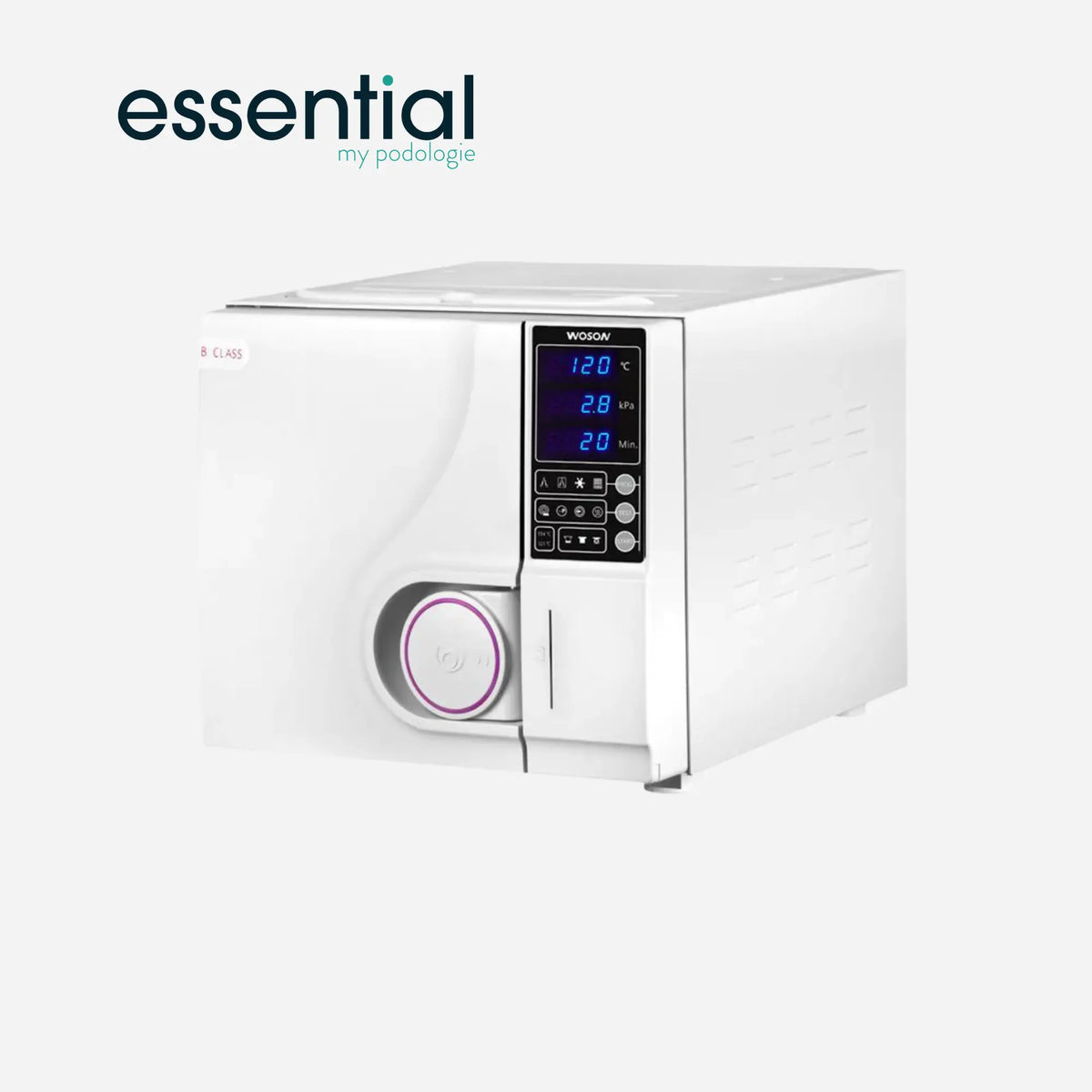 Autoclave 8 Litres Classe B avec imprimante - Essential by My Podologie Essential 