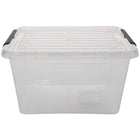 Transparent plastic storage box with lid - 3 sizes