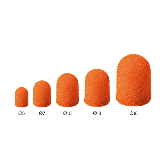 Orange Round Caps SK-PODO X10 - Ø 5mm / 16mm - Fine, Medium or Coarse Grain - Lukas Podological Lukas Podological  Coarse-5