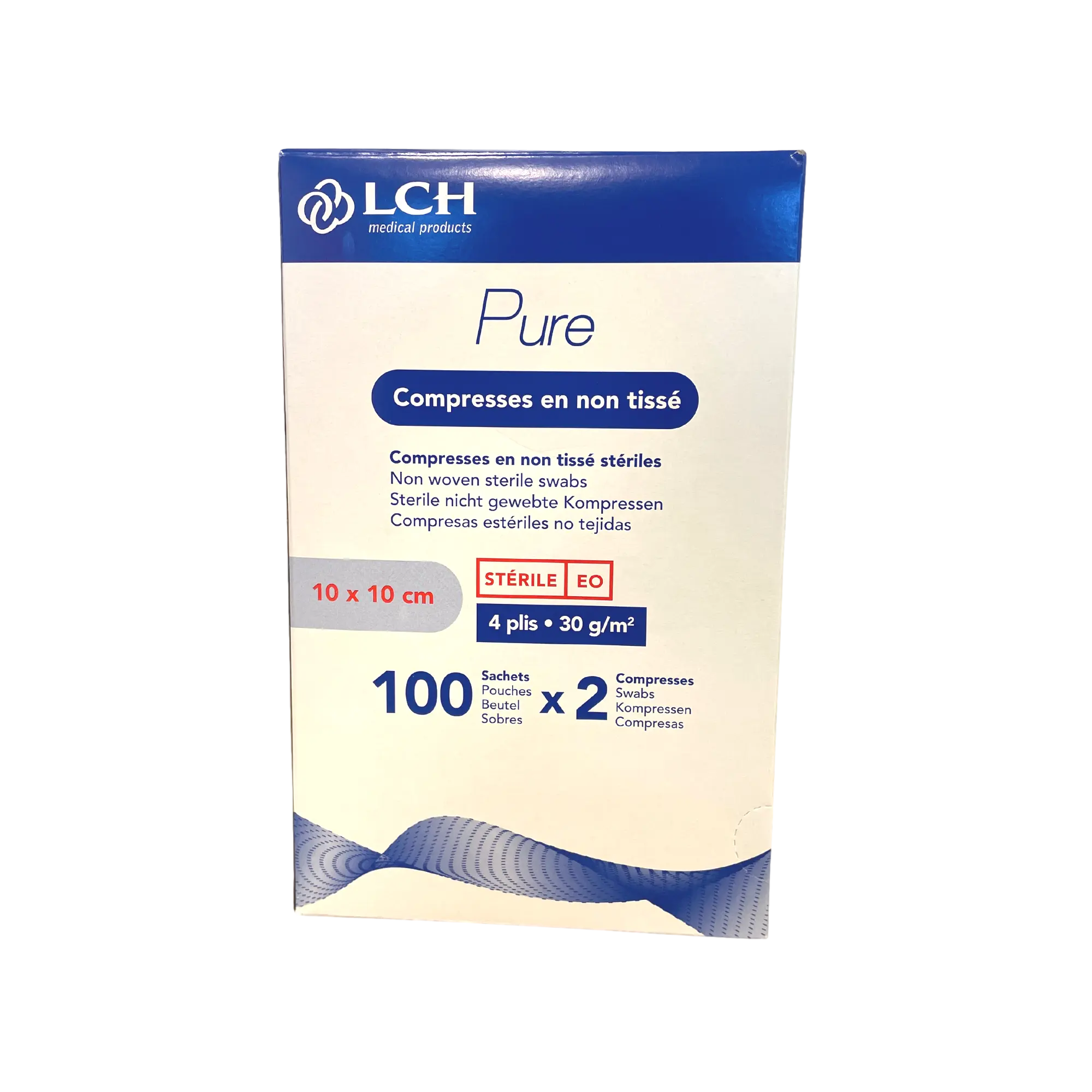 Compresse non-tissée stérile - Pochette de 2 compresses - LCH