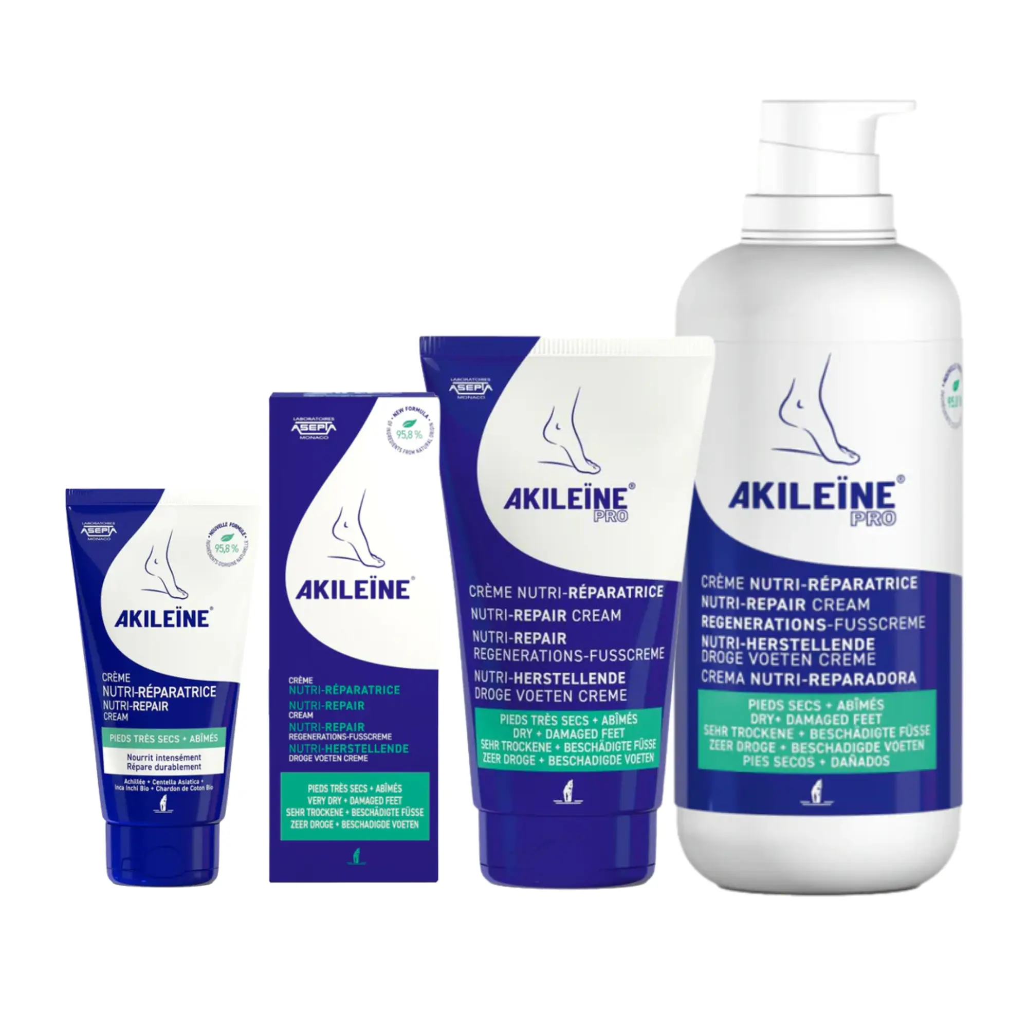 Crème nutri-réparatrice Pieds Secs - 4 contenances - Akileine Akileïne 