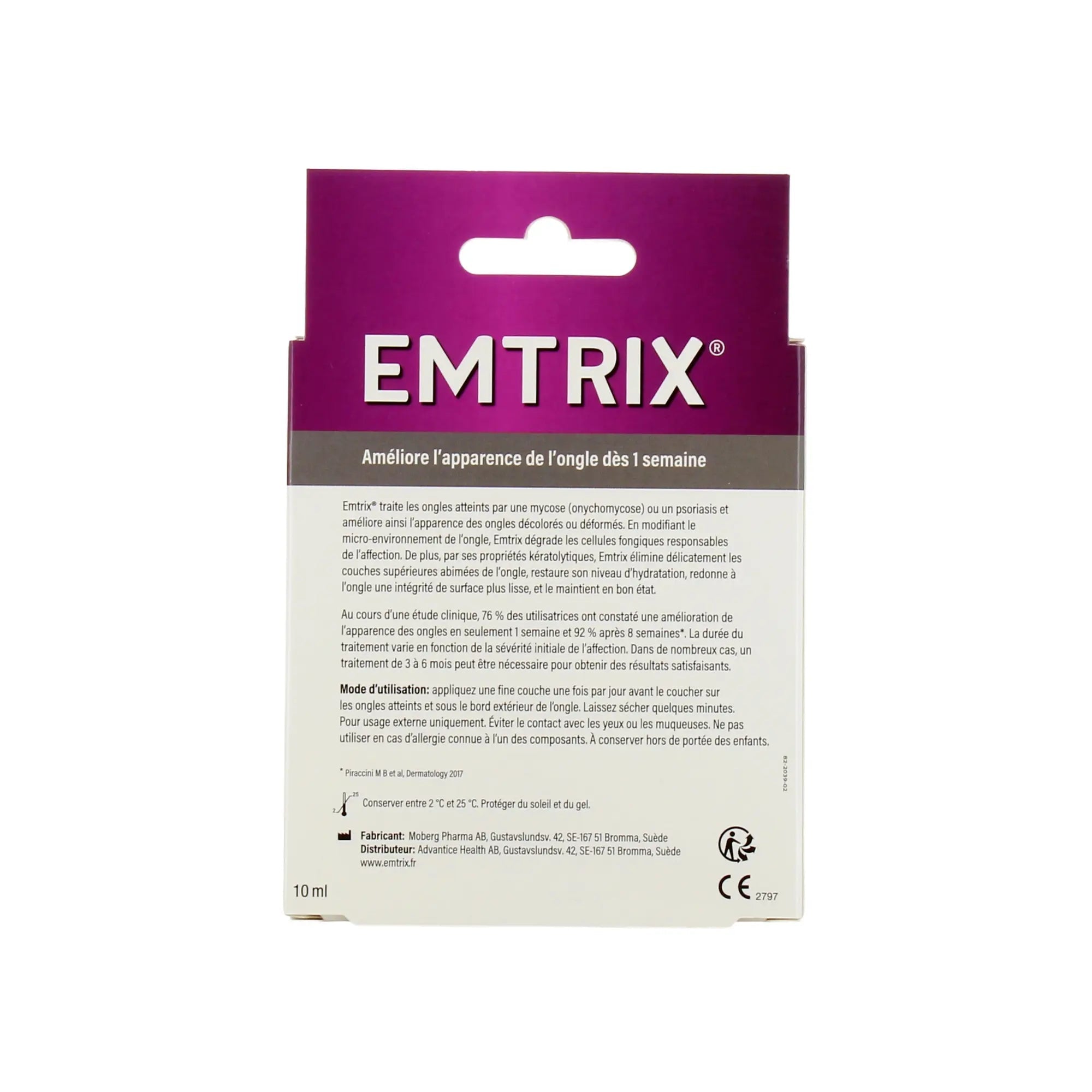 Emtrix - Traitement Mycose de l'ongle - 1 flacon de 10 ml // Date dépassée Urgo 