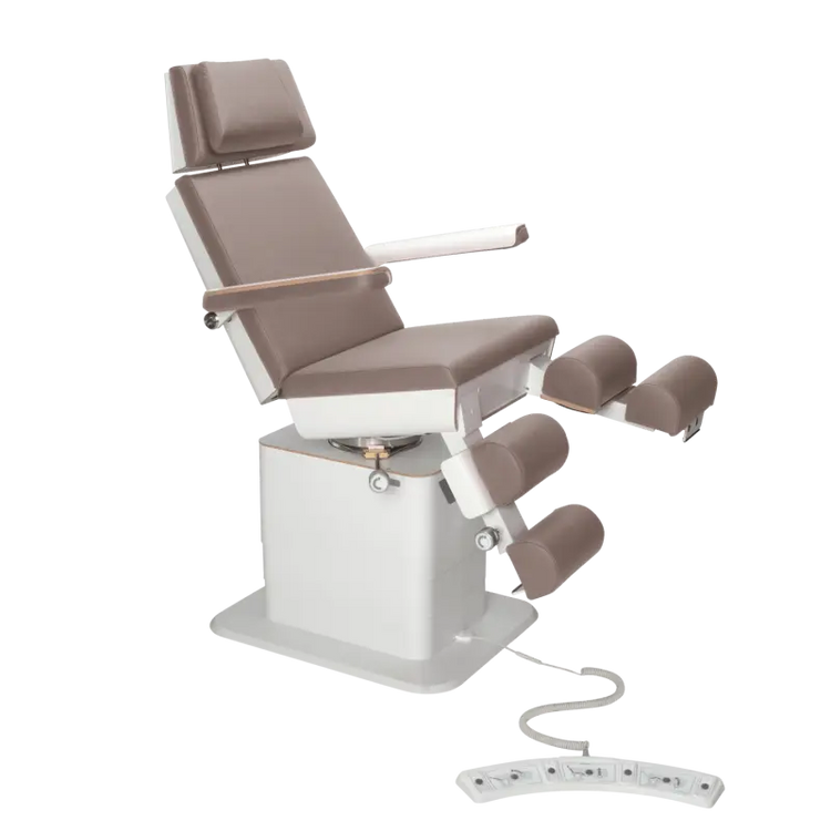 Fauteuil de pédicurie - MOON - Relevage électrique - Filaire - Ruck My Podologie  Muscade-3-moteurs-Blanc