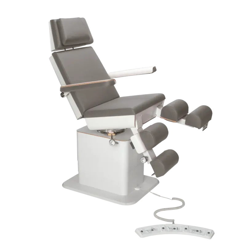 Fauteuil de pédicurie - MOON - Relevage électrique - Filaire - Ruck My Podologie  Pierre-3-moteurs-Blanc