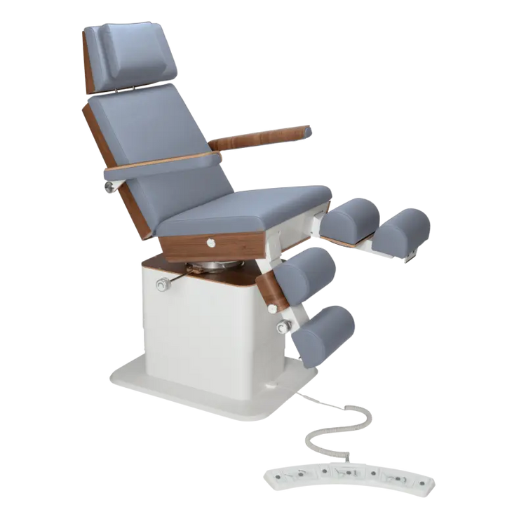 Fauteuil de pédicurie - MOON - Relevage électrique - Filaire - Ruck My Podologie  Océan-5-moteurs-Noyer