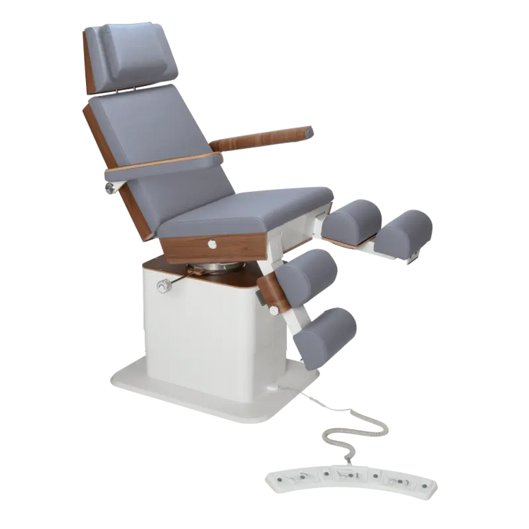 Fauteuil de pédicurie - MOON - Relevage électrique - Filaire - Ruck My Podologie  Océan-3-moteurs-2-Noyer