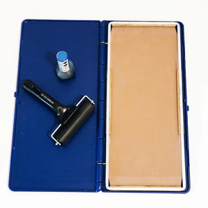 Kit pour prise d'empreinte - 1 podographe + 1 encre bleue + 1 rouleau encreur +50 feuilles d'examen My Podologie 