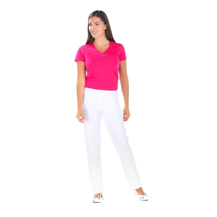 Manu - Pantalon Coton Blanc B19 - Mixte - Ceinture élastique - Sans poche My Blouse 