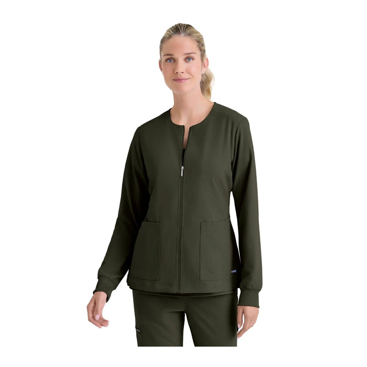 Mila - Round neck medical jacket - Women - Grey’s Anatomy Stretch Grey’s Anatomy 