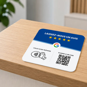 Plaque Avis Google pour Podologue - QR Code & NFC My Podologie 