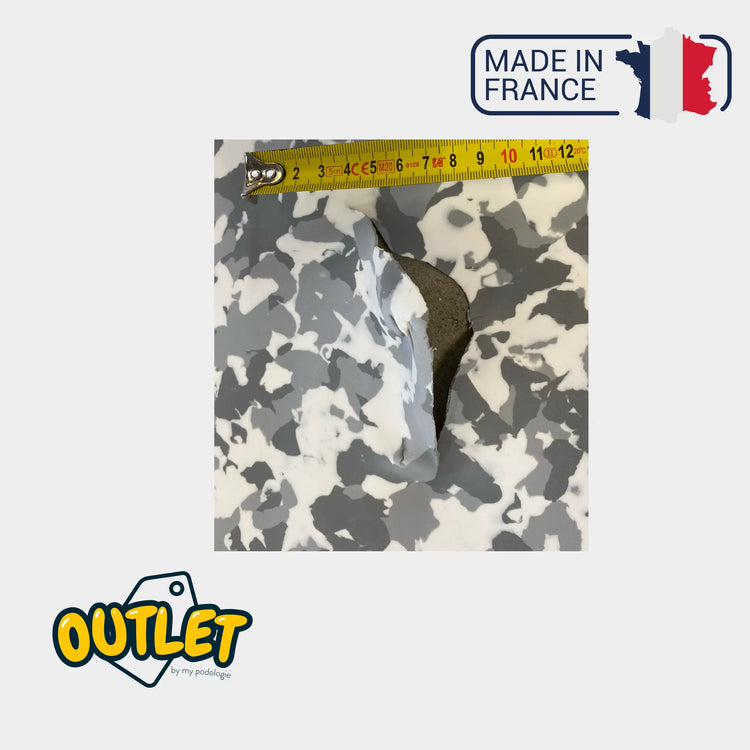 Recouvrement PE EVA - Shore 30 - 2mm - 1035 x 1030 mm - Army Gris // Défaut My Podologie 