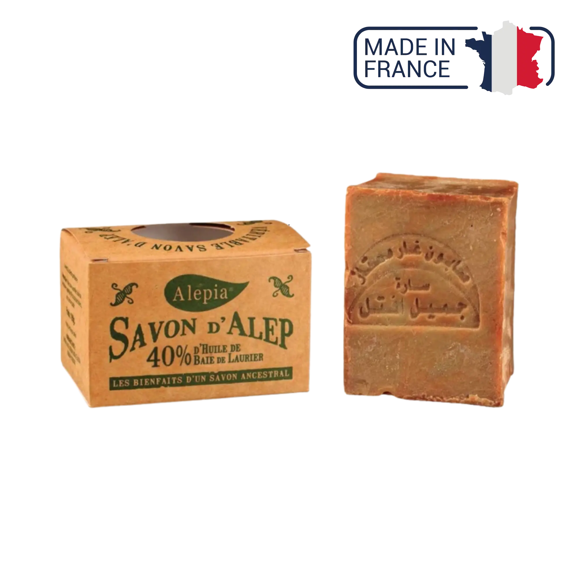Aleppo soap 40% bay laurel - 190 g - Alépia Alépia 