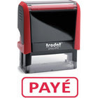 "Paid" ink stamp - red - Trodat