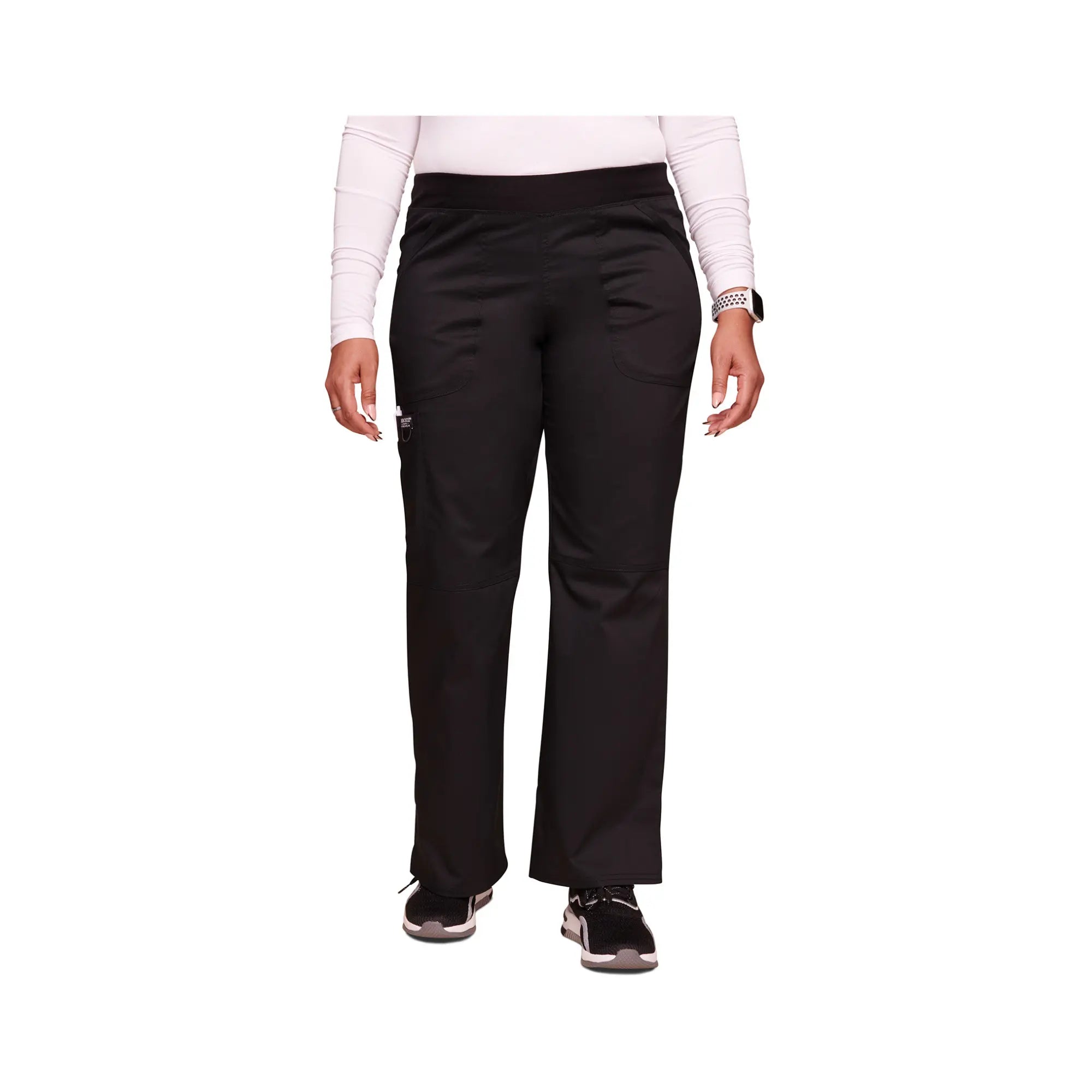 Villeurbanne - Pantalon droit taille mi-haute - Femme - Cherokee Cherokee Authentic Workwear  Noir-3XL